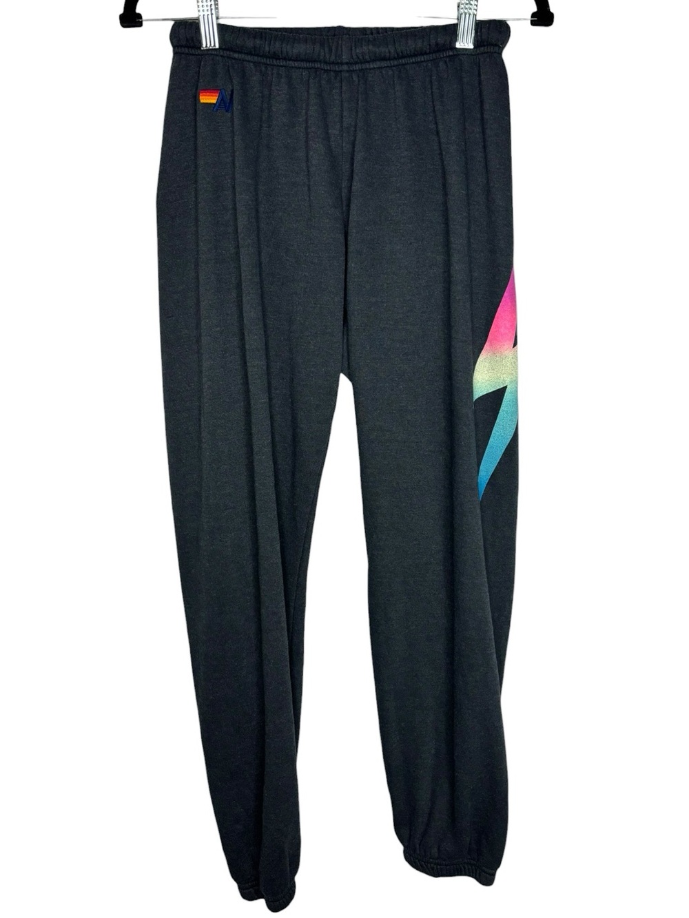 Aviator Nation Ombré Lightning Bolt Jogger Sweatpants Large Casual Loungewear - Picture 2 of 13